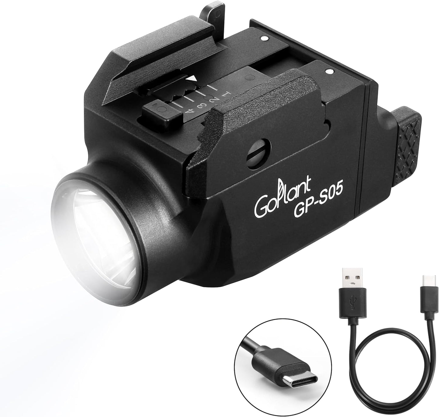 1500 Lumens Compact Pistol Flashlight for Tactical Use