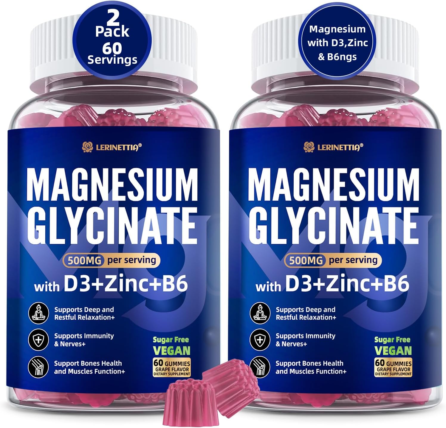 Magnesium Glycinate Gummies for Relaxation and Immunity Support
