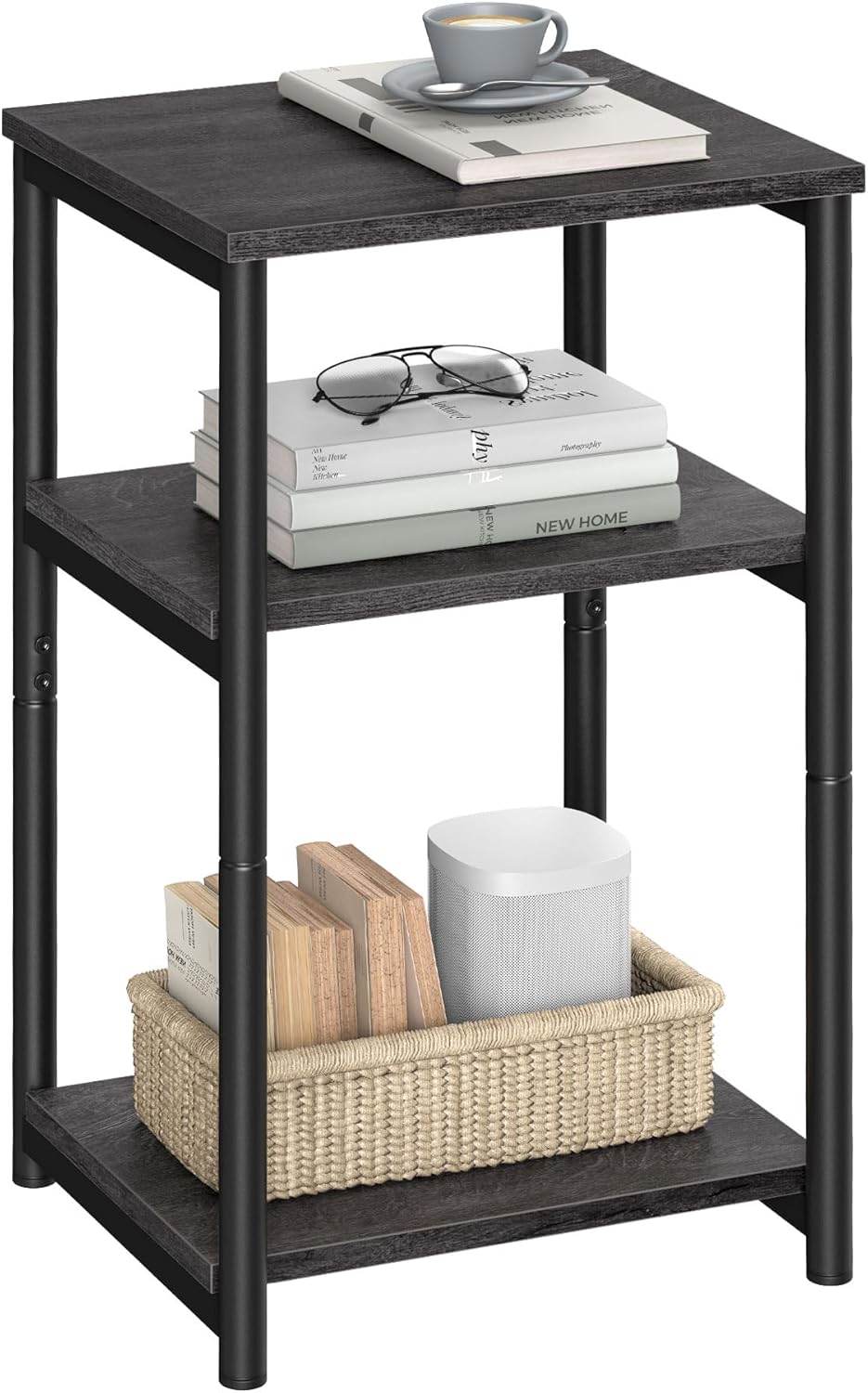 VASAGLE Side Table for Small Spaces with Industrial Style