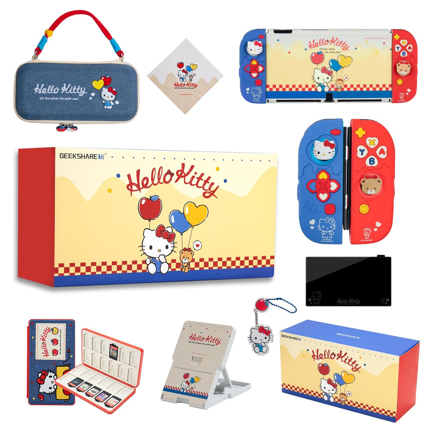 Kuitmor Switch Accessories Bundle for Switch OLED - 11 in 1 Kit