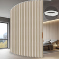Beige 180 in W x 96 in L Accordion Room Divider - Full Blackout
