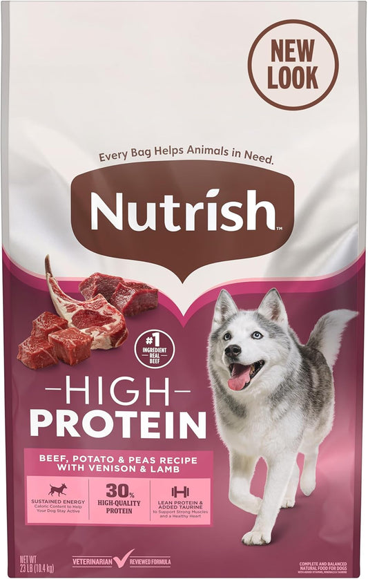 Nutrish High Protein Dry Dog Food with Beef, Potato & Peas
