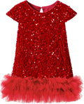 Tutu.kk Toddler Girls Sequin Dress A-Line Sparkly Sleeveless Party