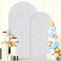 Silver Sequin Arch Backdrop Covers 7.2 and 6 ft - Elegant Event Decor