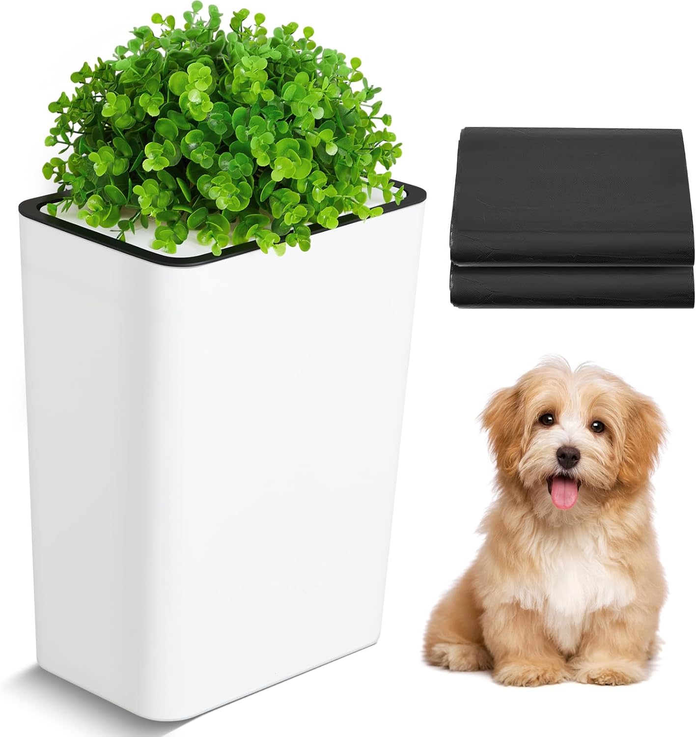 Dog Poop Trash Can Outside with Lid for Easy Waste Management
