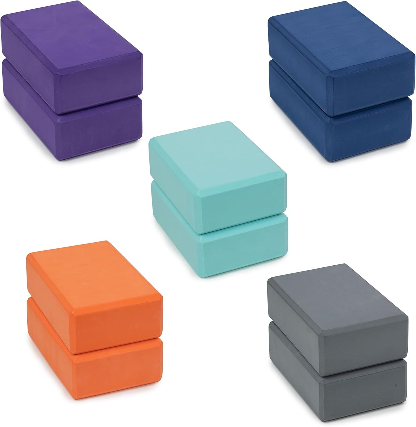 Firm Support 3 Yoga Blocks 10 Pack - UPWARD FIT - Balance Foam for Pilates & Stretching