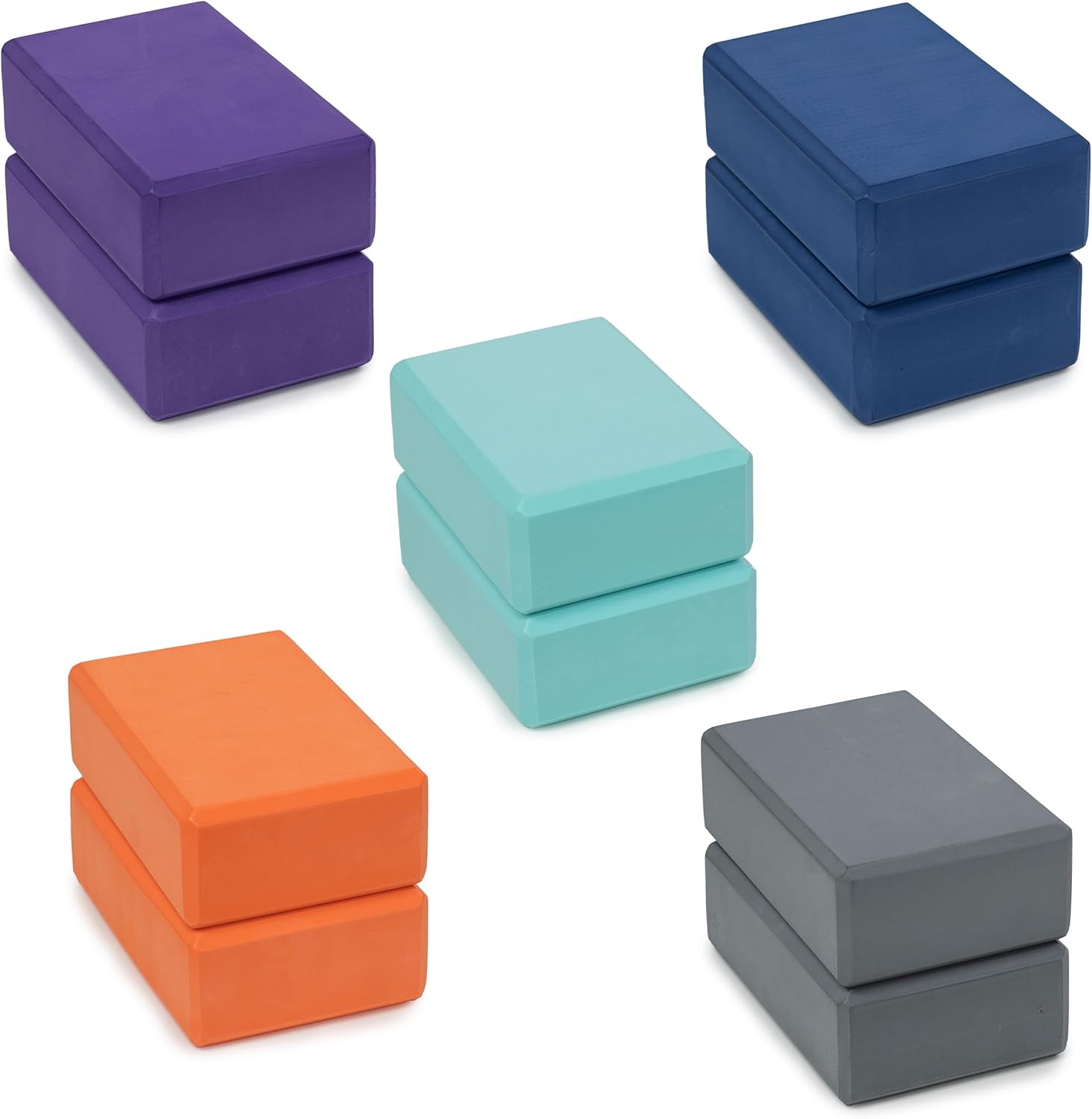 Firm Support 3 Yoga Blocks 10 Pack - UPWARD FIT - Balance Foam for Pilates & Stretching