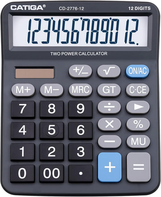 CATIGA Large Desktop Calculator - 5-Inch LCD Screen, Giant Buttons