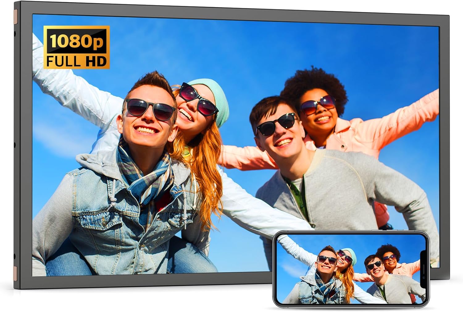 21.5-inch Digital Picture Frame with Dual-WiFi and Remote Control