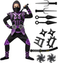 Purple Ninja Costume Set for Kids - Complete Toddler Halloween Outfit