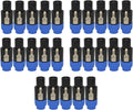 speakon Connector 25 Pack - 4 Pole Twist Lock Speaker Plugs