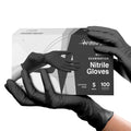 FifthPulse Small Black Nitrile Gloves - 100 Count: Latex-Free & Surgical Grade