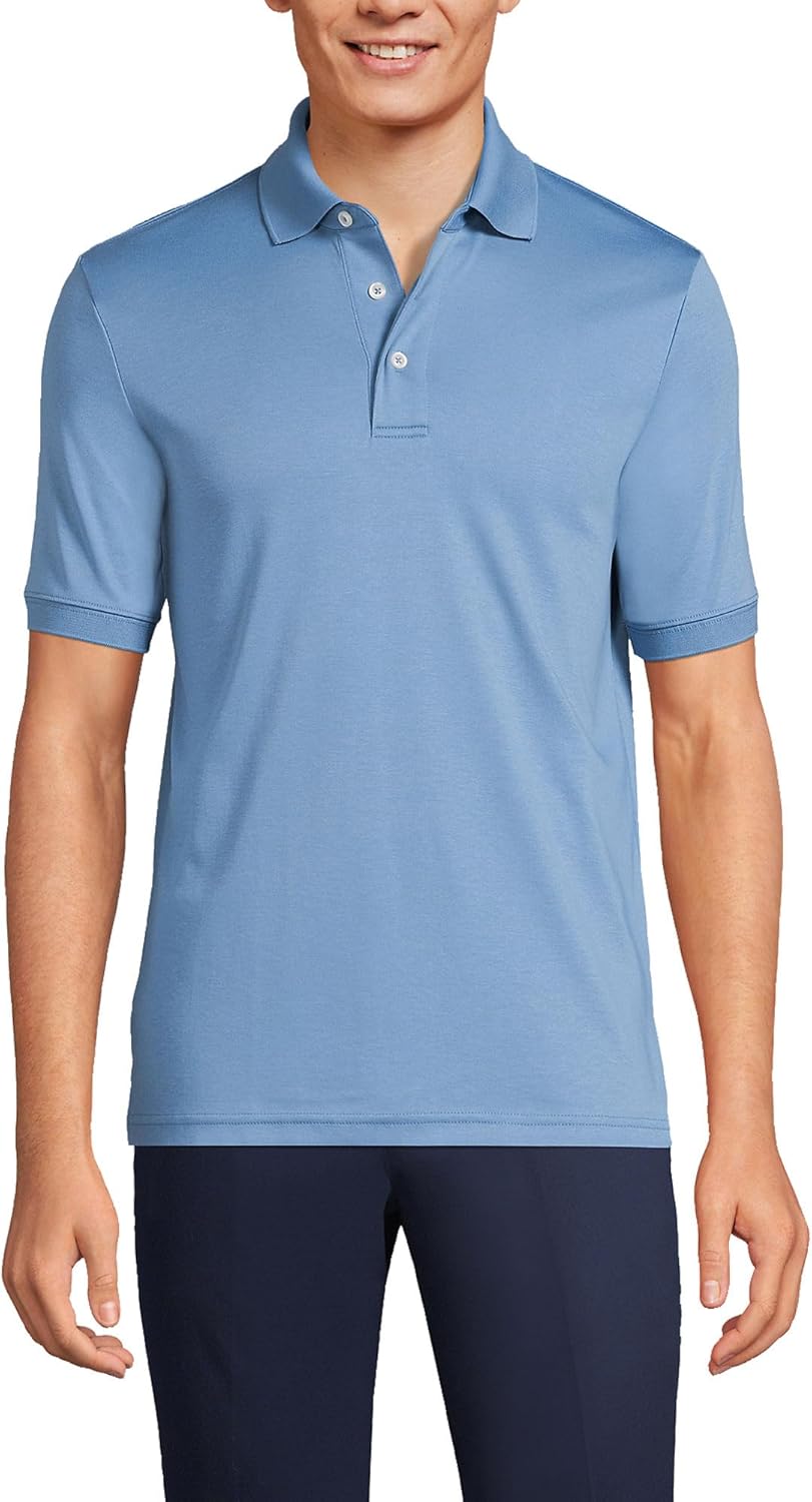 Lands' End Men's Short Sleeve Supima Cotton Polo Shirt Review