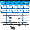 PLUSINNO H5 Horizontal Fishing Rod Holders - Wall or Ceiling Storage