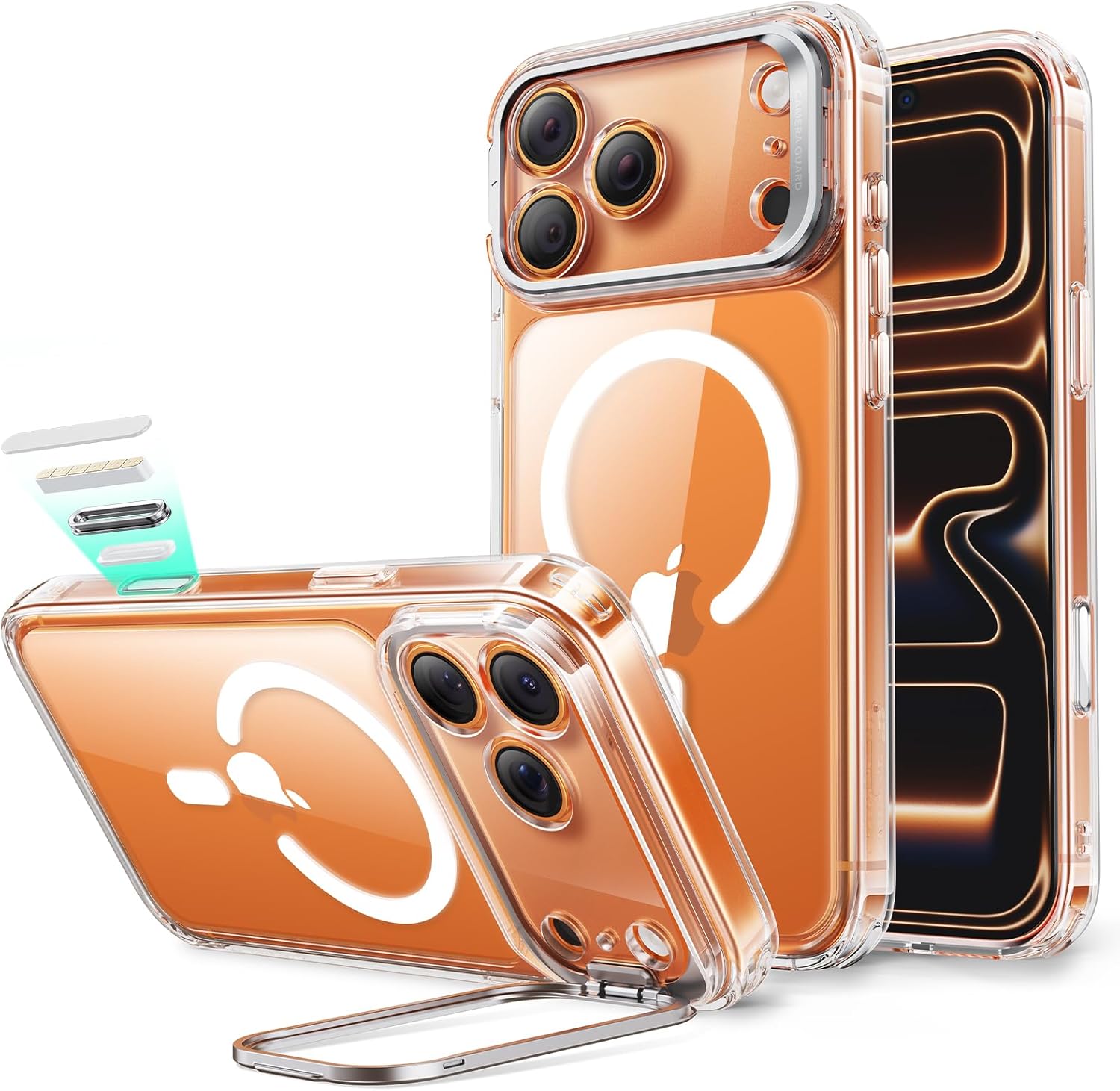 ESR iPhone 17 Pro Max Case with Stash Stand and Drop Protection