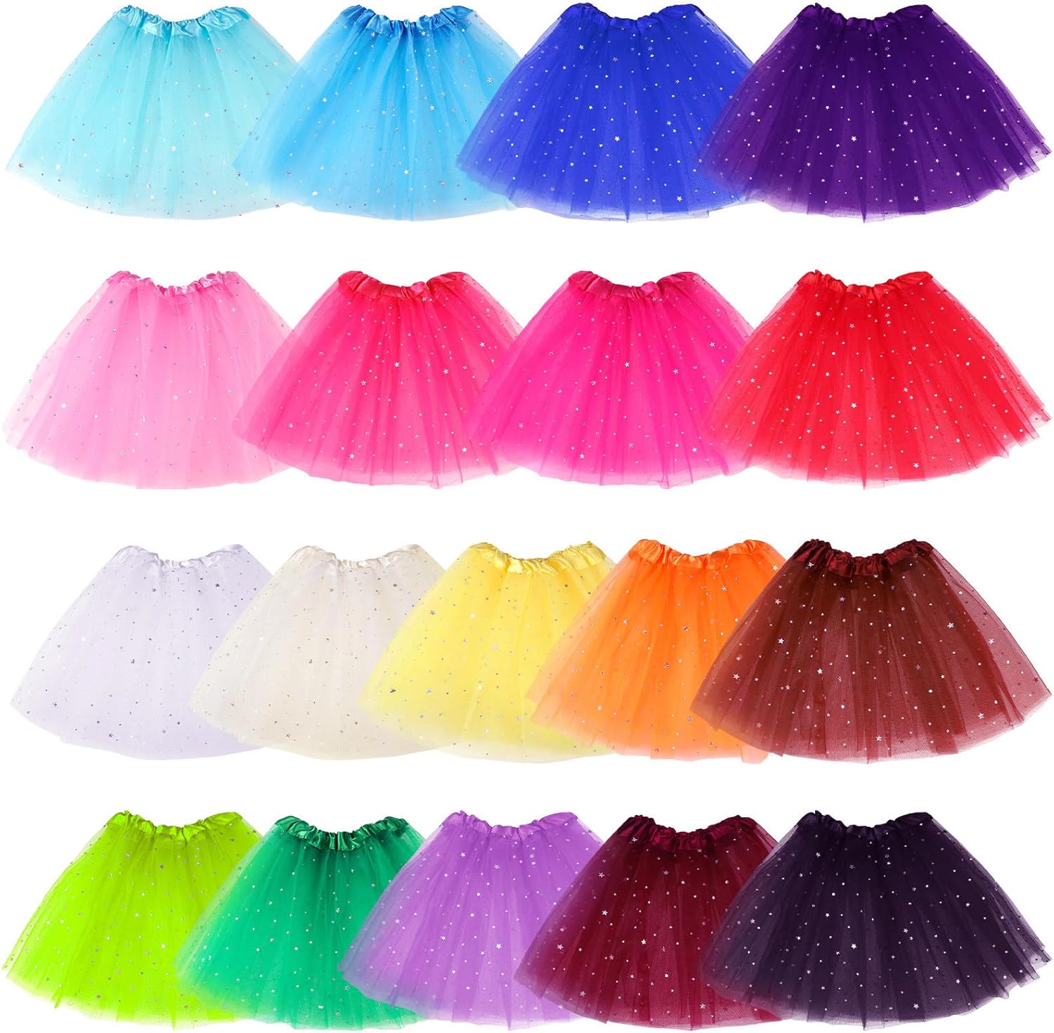 18 Pcs Toddler Girls Tutu Dresses for Birthday Parties and More
