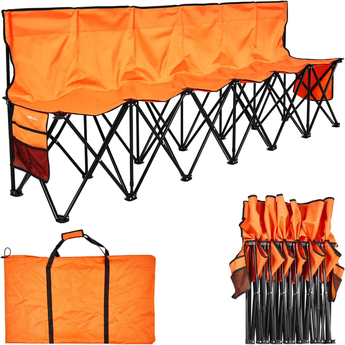 VEVOR Portable Folding Bench for Soccer, Baseball, and Camping