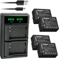 Kastar 4-Pack 1700mAh Batteries with LTD2 USB Charger - Dual Charge