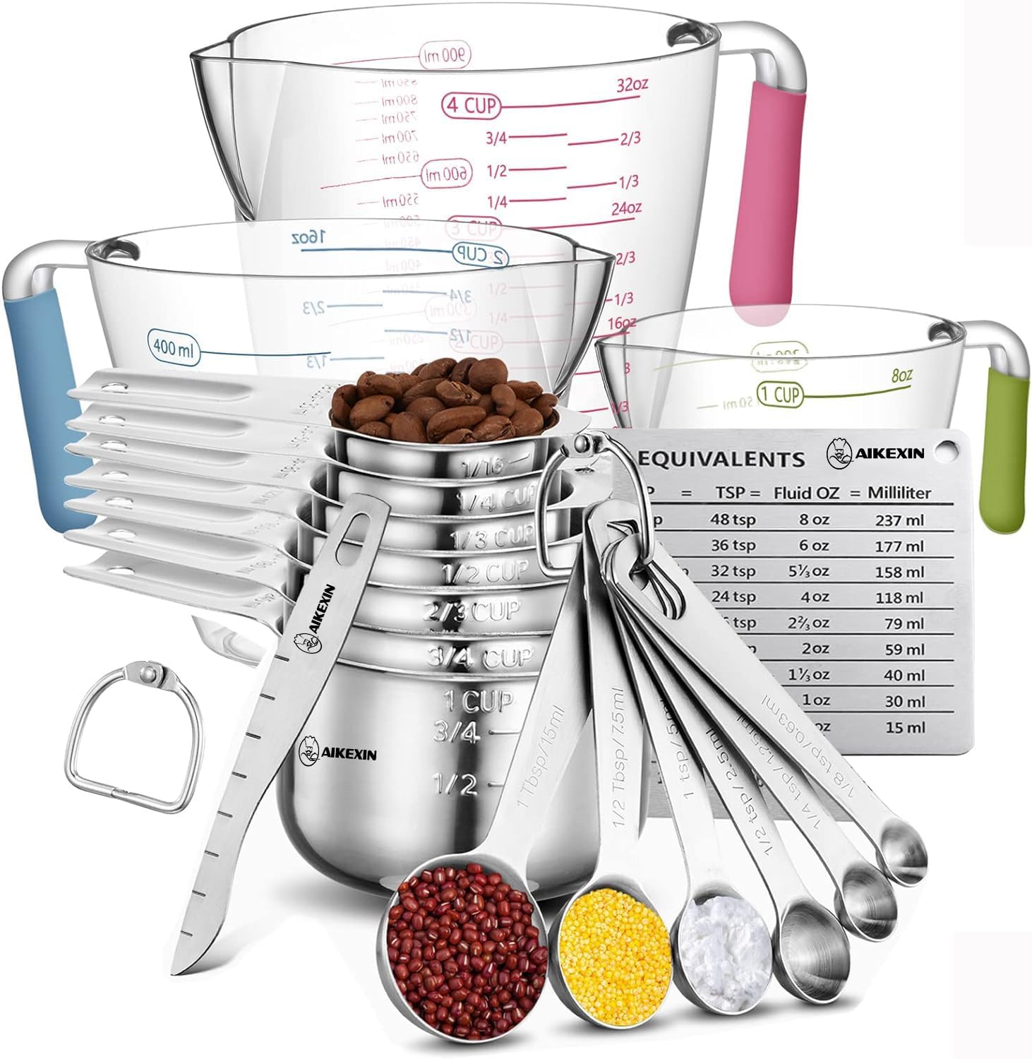 20-Piece Measuring Cups and Spoons Set for Every Kitchen