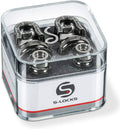 Schaller Ruthenium Strap Locks - Secure Metal Guitar Strap Locks
