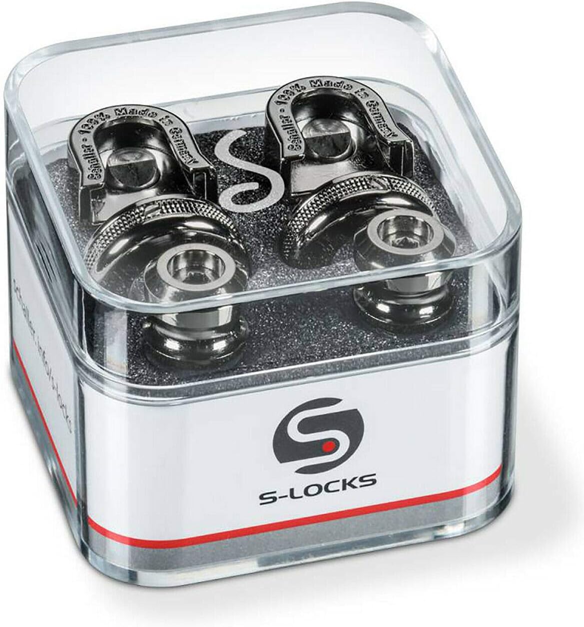 Schaller Ruthenium Strap Locks for Secure Guitar Attachment