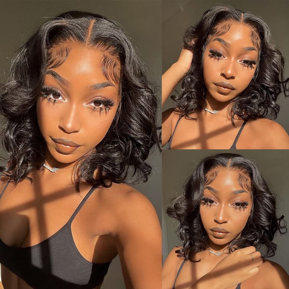 Xagujpo Body Wave V Part Wig for Black Women - 12 inch Style