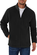 Men's Fleece Jacket Full Zip Raglan Sleeve - Warm Lightweight