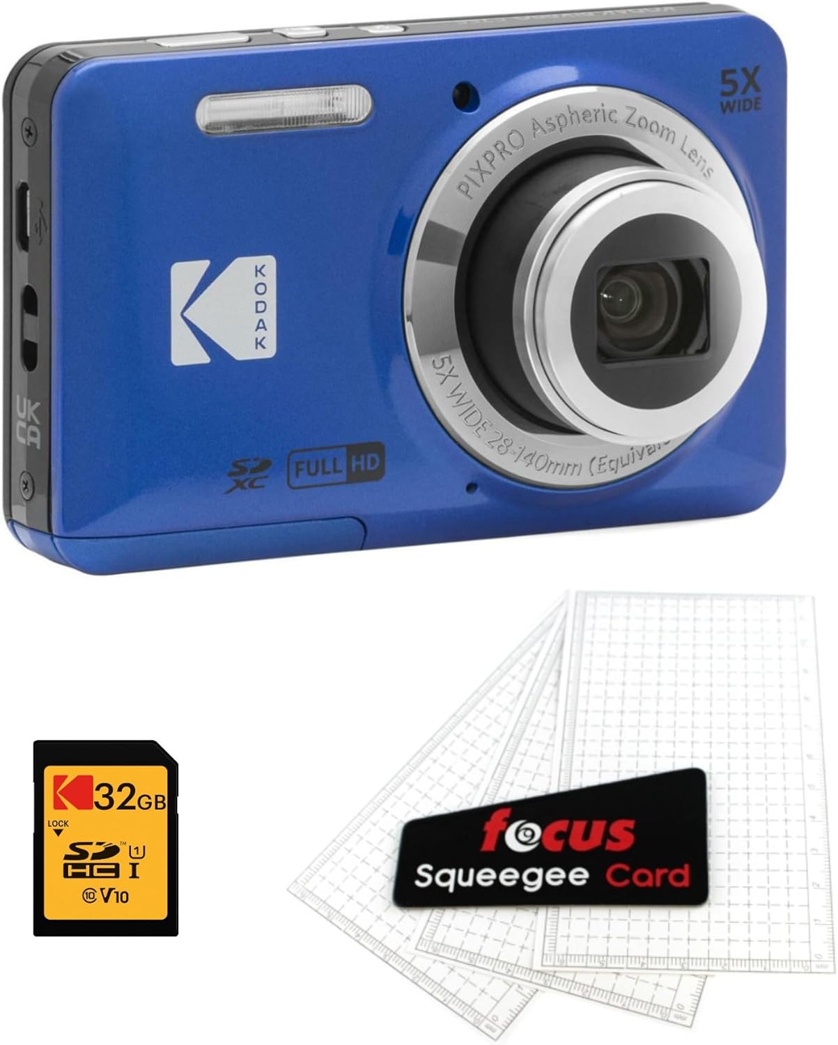 Kodak PIXPRO FZ55 Digital Camera Bundle with 32GB Memory Card