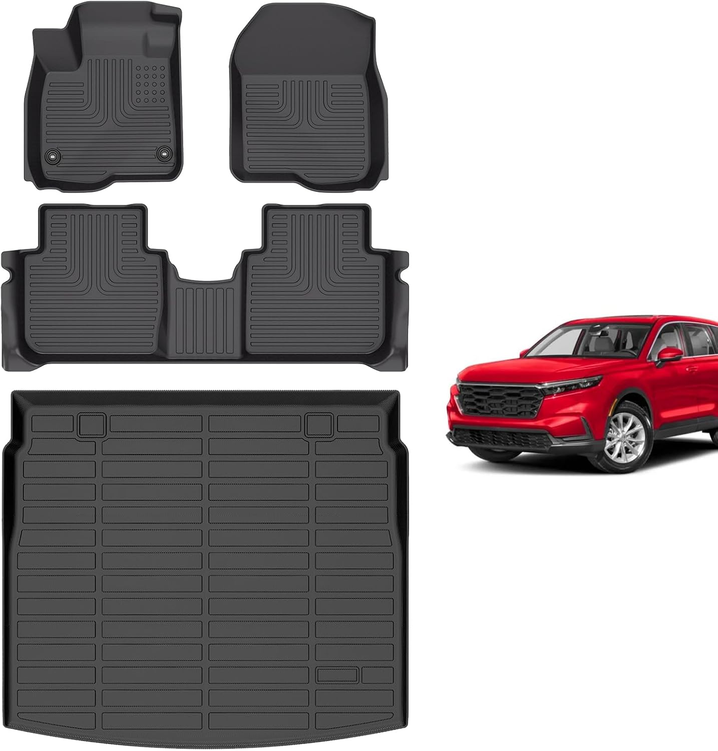 Hutisya Floor Mats & Cargo Liner Set for Honda CR-V 2023-2026