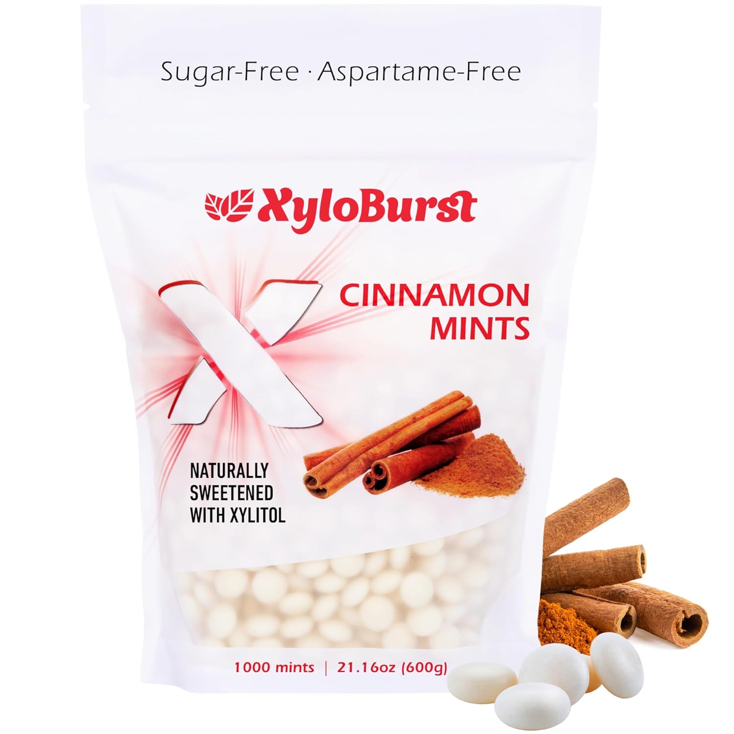 Xylitol Mints for Oral Health | Sugar Free Cinnamon Flavor