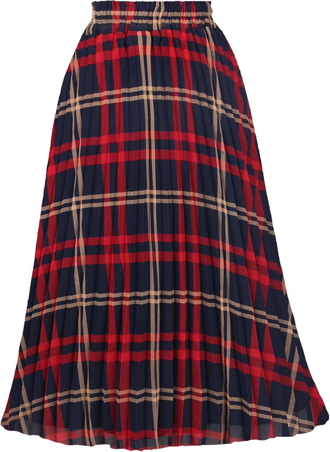 GOOBGS Women's Pleated A-Line High Waist Midi Skirt Review