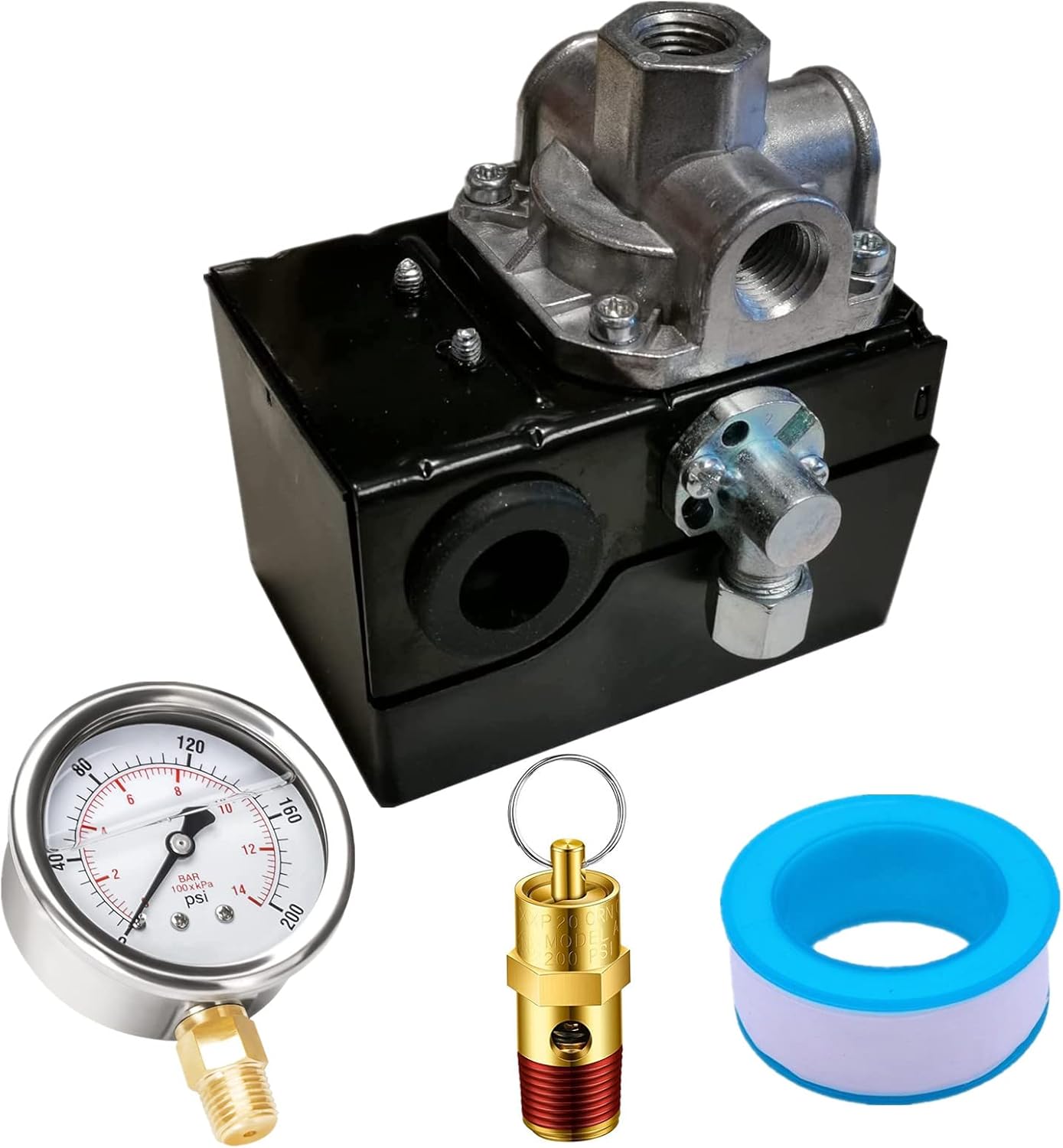 CW207576AV Pressure Switch for Air Compressor - 200 Psi Gauge