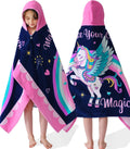 Unicorn Bath Towels for Kids - Soft Cotton Hooded Towels