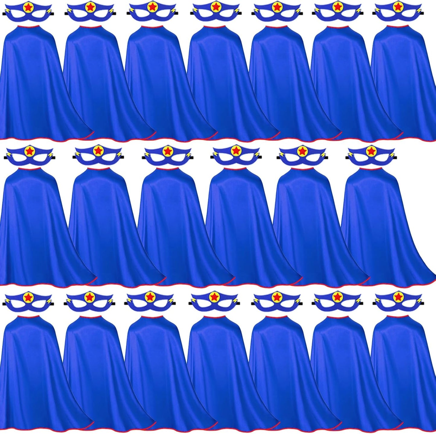 Superhero Capes for Kids Bulk 20 Pack for Dress-up Fun