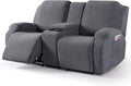 Recliner Loveseat Cover with Middle Console - Stretch Slipcover