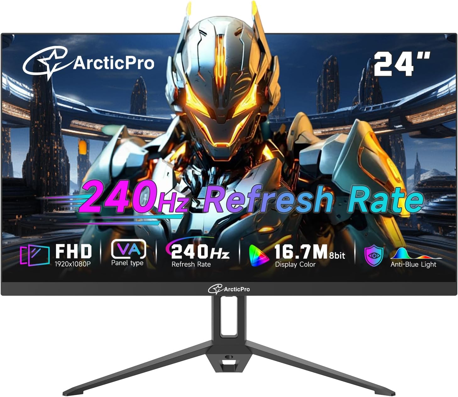 ArcticPro 24inch Gaming Monitor with 240Hz Refresh Rate