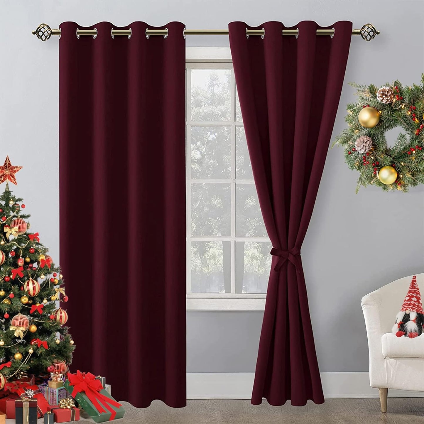 Hiasan Blackout Curtains for Bedroom - Thermal Insulated Panels