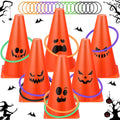 Jenaai 26 Pcs Halloween Ring Toss Game for Outdoor Fun
