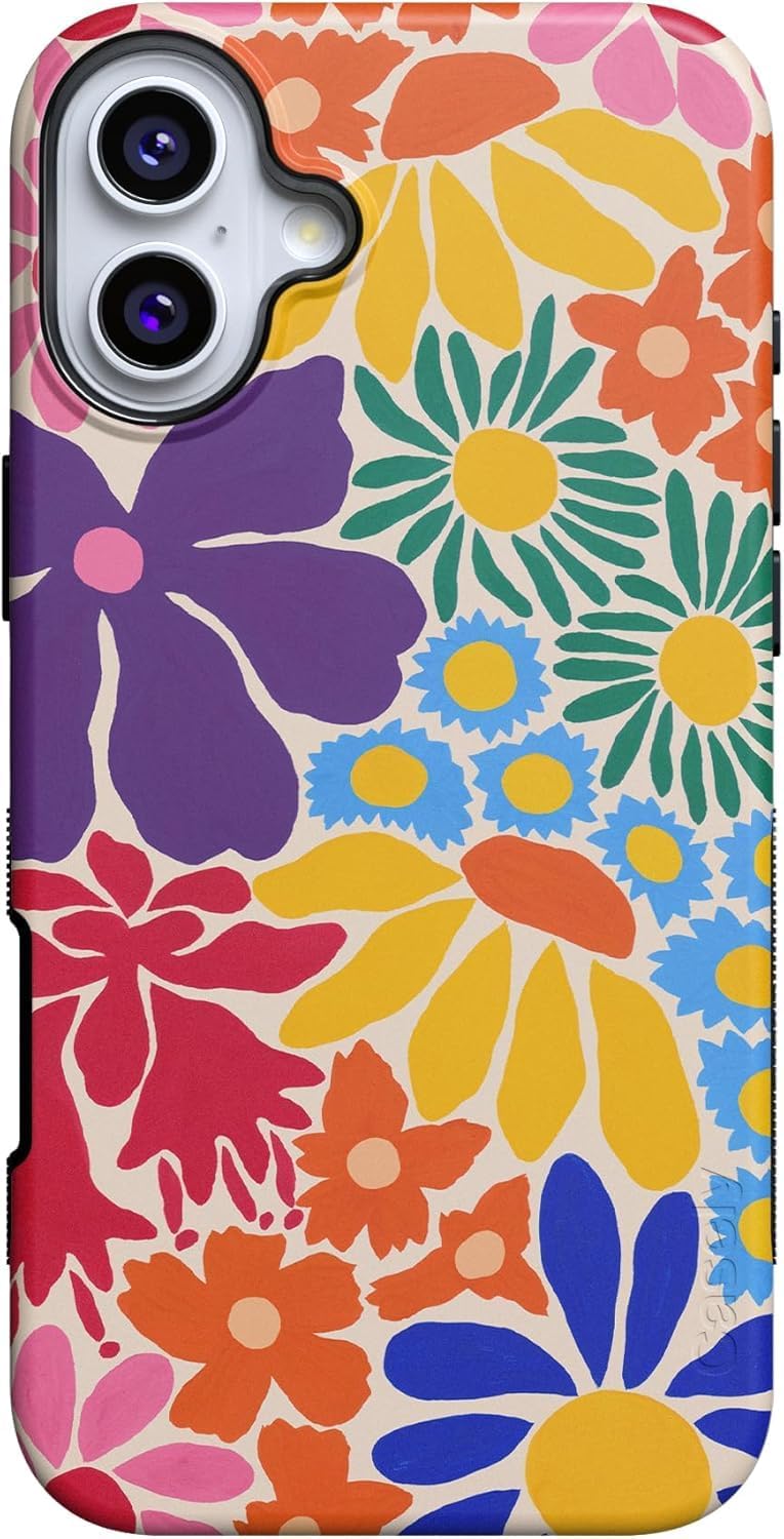 Casely iPhone 16 Case - Bold Floral Design with MagSafe Support