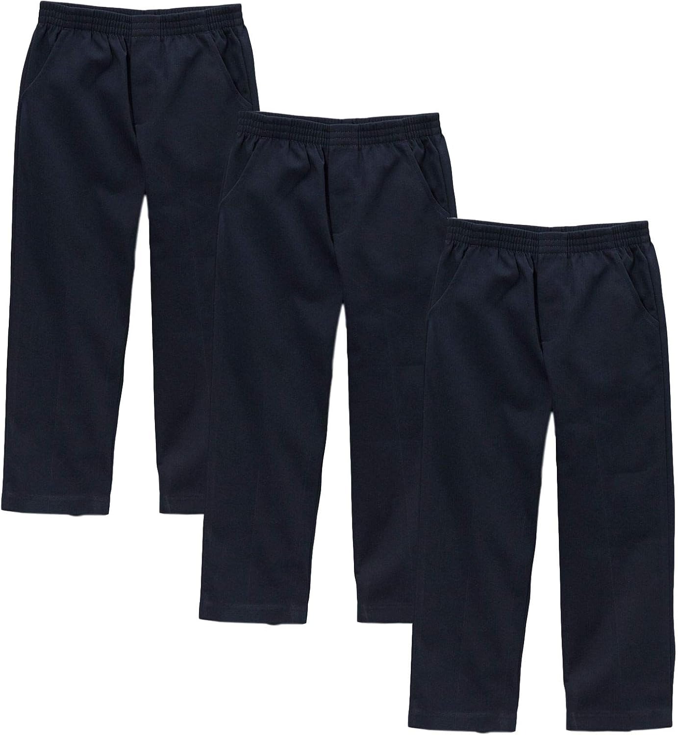 Unik Boy's Uniform All Elastic Waist Pull-on Pants for Comfort