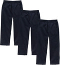 Boy's Elastic Waist Pull-on Uniform Pants - Easy Fit for School