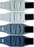 Washable Dogs Diapers Male Belly Bands 4 Pack - Leak-Proof Comfort