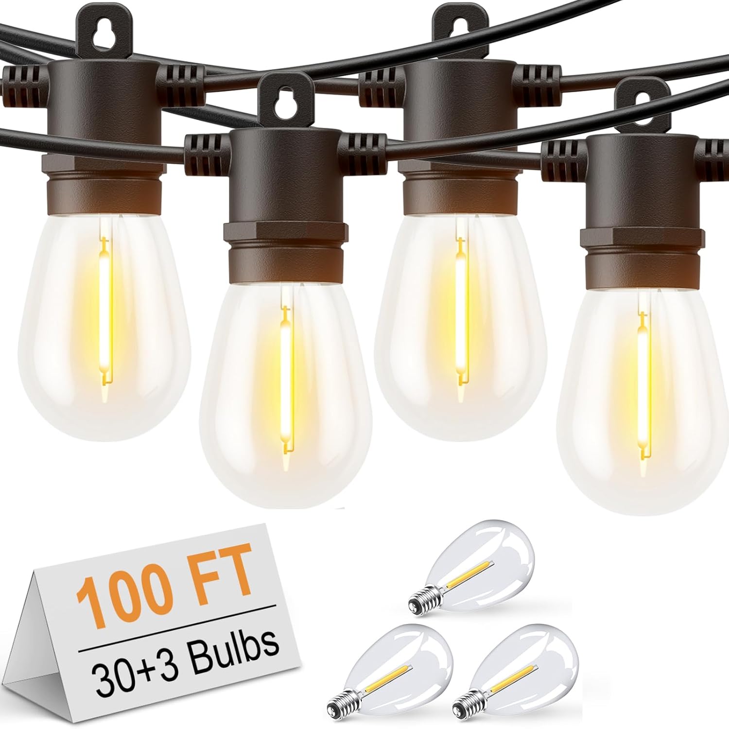 Svater LED Outdoor String Lights 100 FT for Cozy Ambiance