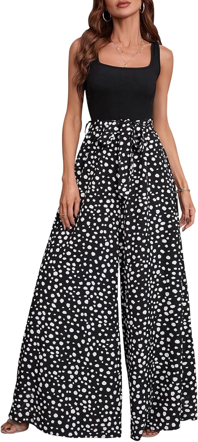 Yajedo Women's Summer Loose Wide Leg Tank Top Jumpsuit Review