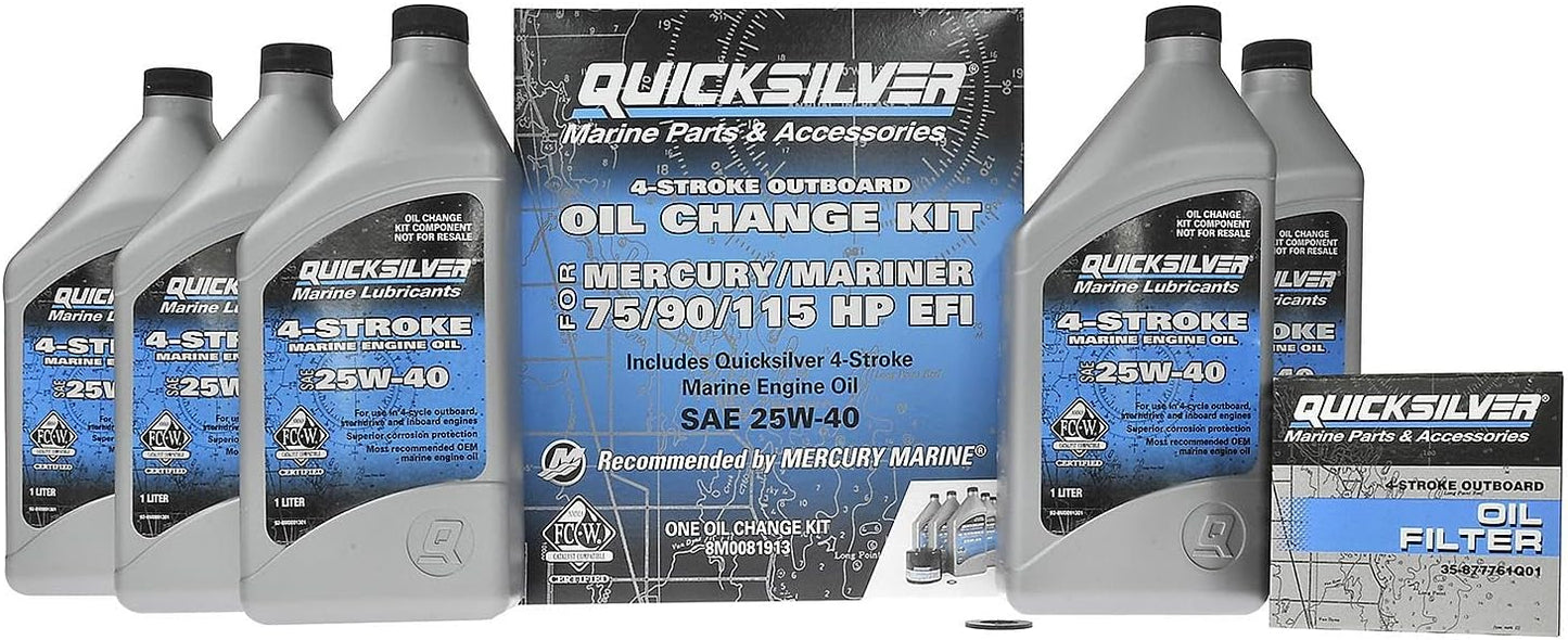 Quicksilver 4-Stroke Oil Change Kit for Mercury Outboard Engines