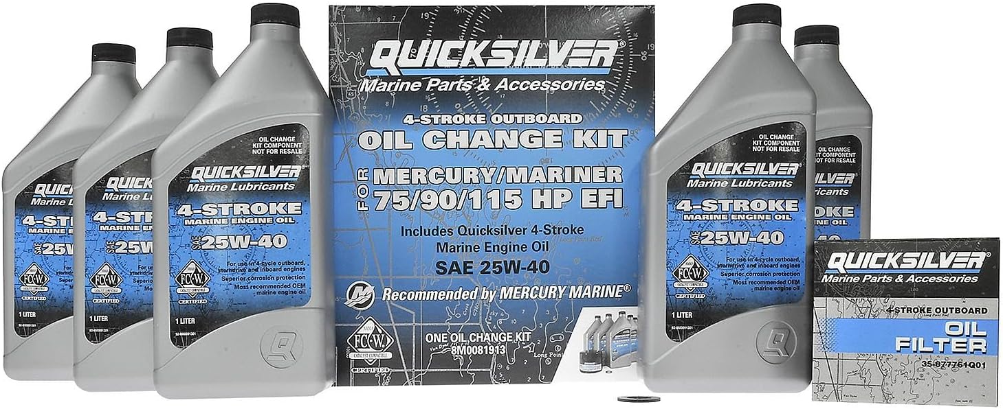 Quicksilver 4-Stroke Oil Change Kit for Mercury Outboard Engines