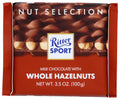 Ritter Sport Milk Chocolate With Whole Hazelnuts Bar Pack of 10