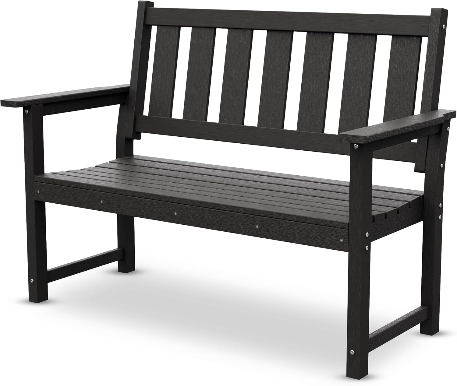 HDPE Memorial Bench 50in Weatherproof Durable Outdoor Seating