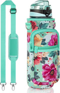 Fimibuke 32 oz Water Bottle with Sleeve - Leakproof & BPA Free