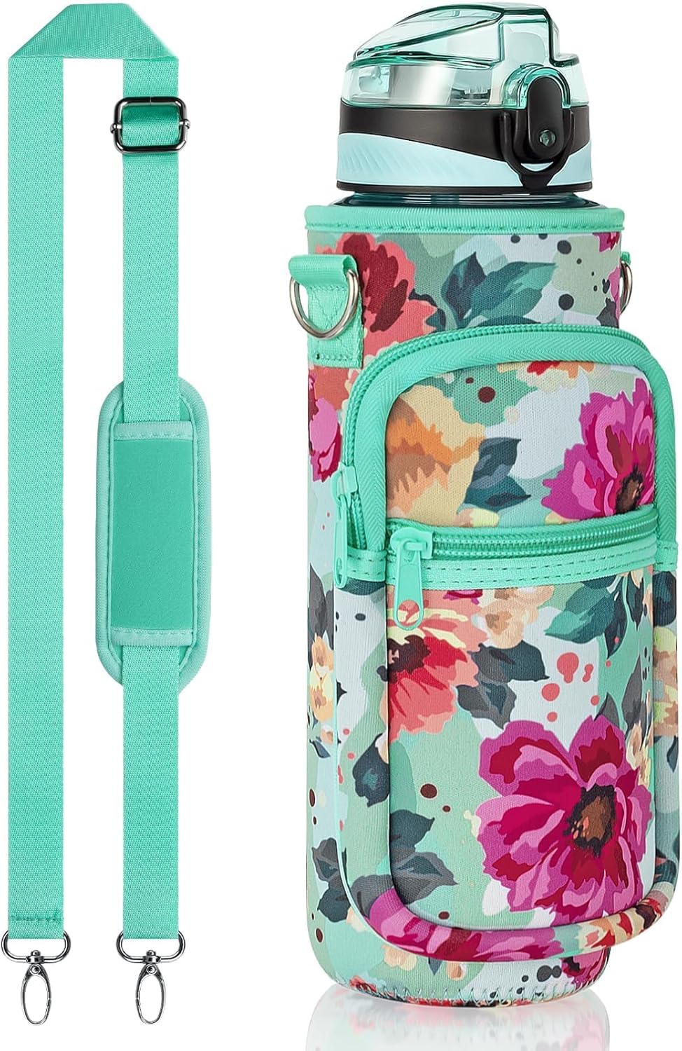 Fimibuke 32 oz Water Bottle with Sleeve - Leakproof & BPA Free